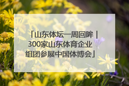 山东体坛一周回眸｜300家山东体育企业组团参展中国体博会