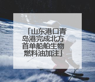 山东港口青岛港完成北方首单船舶生物燃料油加注