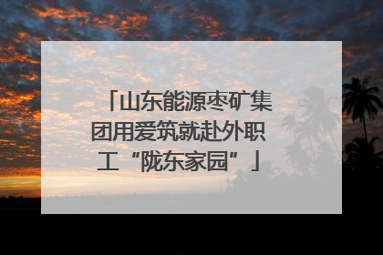 山东能源枣矿集团用爱筑就赴外职工“陇东家园”