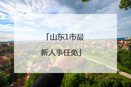 山东1市最新人事任免