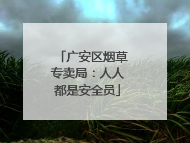 广安区烟草专卖局：人人都是安全员