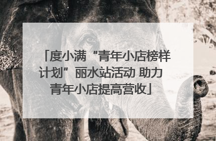 度小满“青年小店榜样计划”丽水站活动 助力青年小店提高营收