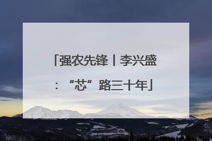 强农先锋丨李兴盛：“芯”路三十年