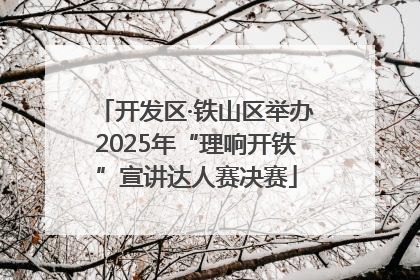 开发区·铁山区举办2025年“理响开铁”宣讲达人赛决赛