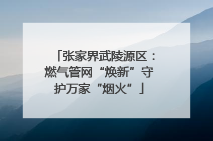 张家界武陵源区：燃气管网“焕新”守护万家“烟火”