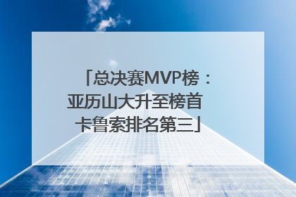 总决赛MVP榜：亚历山大升至榜首 卡鲁索排名第三