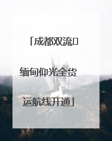 成都双流⇌缅甸仰光全货运航线开通