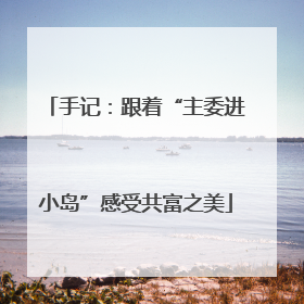 手记：跟着“主委进小岛”感受共富之美