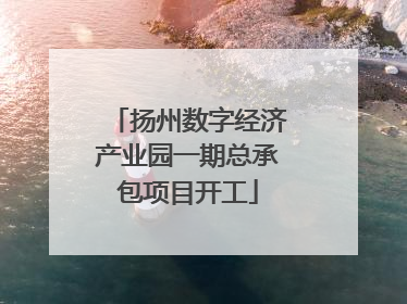 扬州数字经济产业园一期总承包项目开工