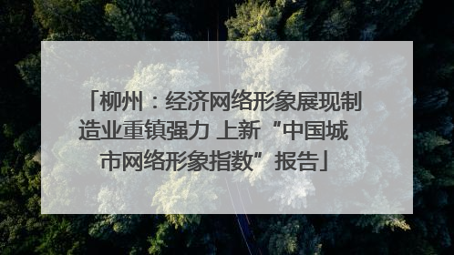 柳州：经济网络形象展现制造业重镇强力 上新“中国城市网络形象指数”报告