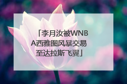 李月汝被WNBA西雅图风暴交易至达拉斯飞翼