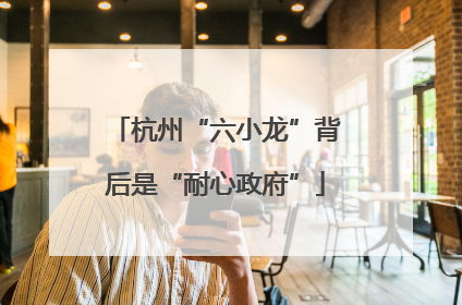 杭州“六小龙”背后是“耐心政府”