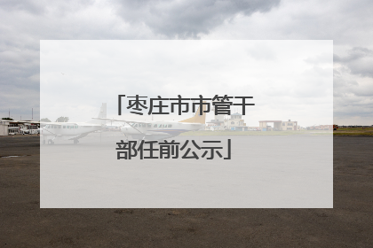 枣庄市市管干部任前公示