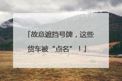 故意遮挡号牌，这些货车被“点名”！