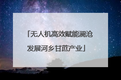 无人机高效赋能澜沧发展河乡甘蔗产业