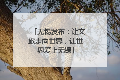 无锡发布：让文旅走向世界，让世界爱上无锡