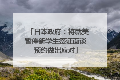 日本政府：将就美暂停新学生签证面谈预约做出应对