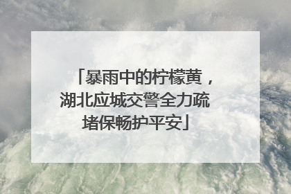 暴雨中的柠檬黄，湖北应城交警全力疏堵保畅护平安
