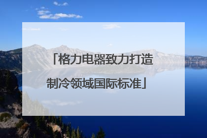 格力电器致力打造制冷领域国际标准