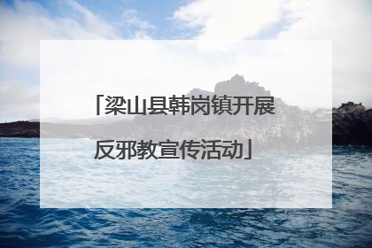 梁山县韩岗镇开展反邪教宣传活动