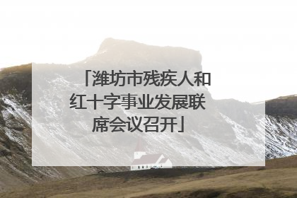 潍坊市残疾人和红十字事业发展联席会议召开