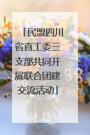 民盟四川省直工委三支部共同开展联合团建交流活动
