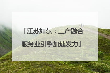 江苏如东：三产融合 服务业引擎加速发力