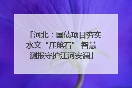 河北：国债项目夯实水文“压舱石” 智慧测报守护江河安澜