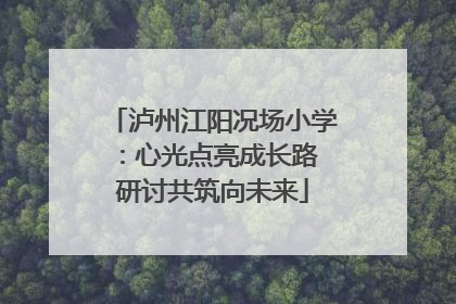 泸州江阳况场小学：心光点亮成长路 研讨共筑向未来