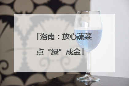 洛南：放心蔬菜点“绿”成金