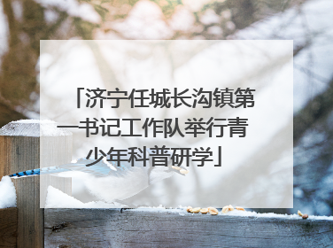济宁任城长沟镇第一书记工作队举行青少年科普研学
