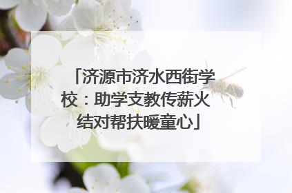 济源市济水西街学校：助学支教传薪火 结对帮扶暖童心