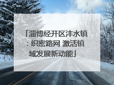 淄博经开区沣水镇：织密路网 激活镇域发展新动能