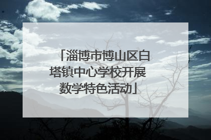 淄博市博山区白塔镇中心学校开展数学特色活动
