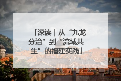 深读｜从“九龙分治”到“流域共生”的福建实践