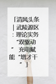 清风头条｜武陵源区：理论实务“双驱动 ” 充电赋能“增才干”