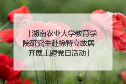 湖南农业大学教育学院研究生赴徐特立故居开展主题党日活动
