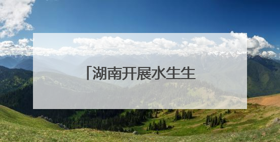 湖南开展水生生物增殖放流活动