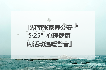 湖南张家界公安“5·25”心理健康周活动温暖警营