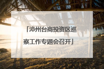 漳州台商投资区巡察工作专题会召开