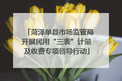 菏泽单县市场监管局开展民用“三表”计量及收费专项督导行动