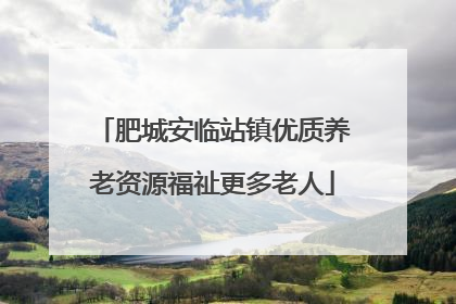 肥城安临站镇优质养老资源福祉更多老人