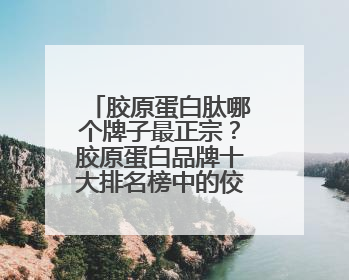 胶原蛋白肽哪个牌子最正宗？胶原蛋白品牌十大排名榜中的佼佼者