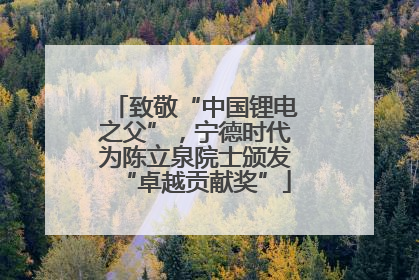 致敬“中国锂电之父”，宁德时代为陈立泉院士颁发“卓越贡献奖”