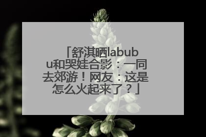 舒淇晒labubu和哭娃合影：一同去郊游！网友：这是怎么火起来了？
