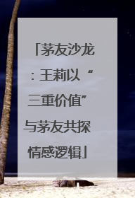 茅友沙龙：王莉以“三重价值”与茅友共探情感逻辑