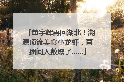 董宇辉再回湖北！溯源顶流美食小龙虾，直播间人数爆了……