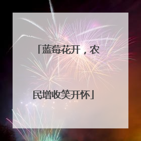 蓝莓花开，农民增收笑开怀