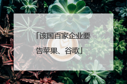 该国百家企业要告苹果、谷歌