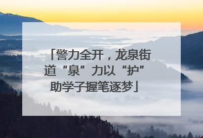 警力全开，龙泉街道“泉”力以“护”助学子握笔逐梦
